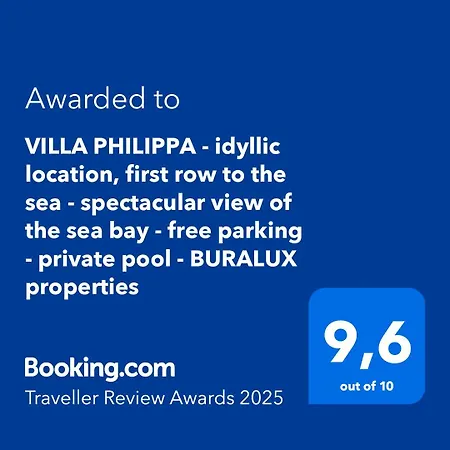 Philippa - Luxurious Five-room - Idyllic Location - First Row To The Sea - Spectacular View Of The Sea Bay - Unforgettable Sunsets - 15 Minutes From Supetar Ferry Port - Free Parking - Private Pool *